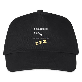 Lustiges Faulheits Shirt – Sarkastischer Spruch - Kinder Basecap - Schwarz - Vorne