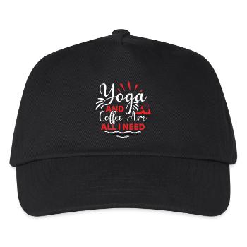 Yoga & Coffee – Your Morning Ritual Shirt - Kids’ Baseball Cap - black - Front