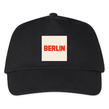 Berlin Fettdruck Blocktext - Kinder Basecap - Schwarz - Vorne