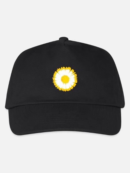 Daisy Sunburst Grafik - Kinder Basecap - Schwarz