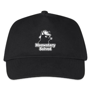 Meowstery Solved Cat Mystery - Kids’ Baseball Cap - black - Front