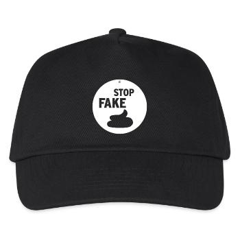 STOP FAKE - Kinder Basecap - Schwarz - Vorne