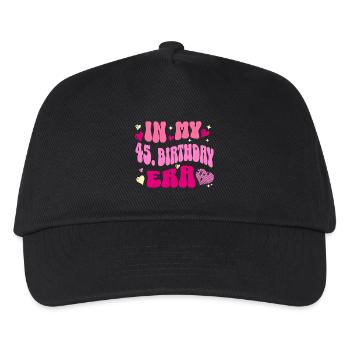 In my 45 birthday era - Kids’ Baseball Cap - black - Front