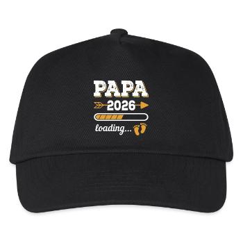 Dad 2026 Loading Future Dad Gift - Kids’ Baseball Cap - black - Front