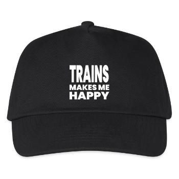 Trains - Kids’ Baseball Cap - black - Front