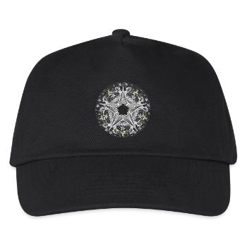 Poinsettia à l’aspect dentelle filigrane - Casquette de baseball Enfant - noir - Devant