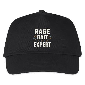Rage Bait Expert, Funny Saying  - Kids’ Baseball Cap - black - Front