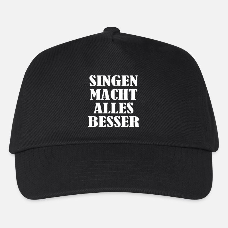 Singing makes everything better - Kids’ Baseball Cap - black