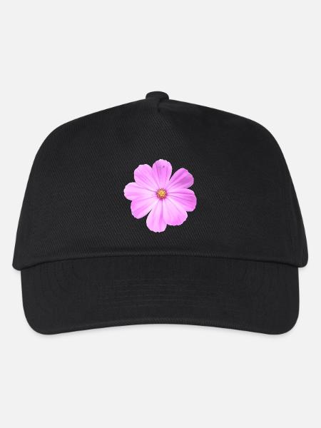 Blume - Kinder Basecap - Schwarz