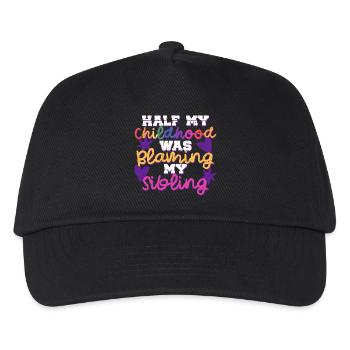 Sibling Brother Sister Blaming My Sibling - Kids’ Baseball Cap - black - Front