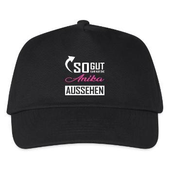 So gut kann nur eine Anika aussehen - Kinder Basecap - Schwarz - Vorne