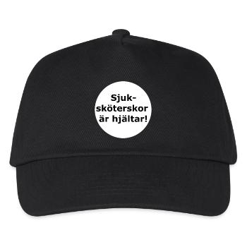 Nurses are heroes! (White circle) - Kids’ Baseball Cap - black - Front