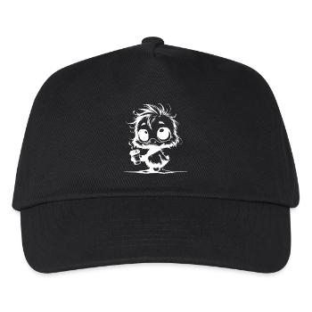 Duck in Survival Mode Caffeine Coma Mug - Kids’ Baseball Cap - black - Front