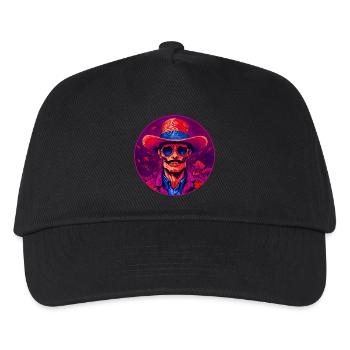 Bronko55 No.81 – Old Man with a Hat - Kids’ Baseball Cap - black - Front