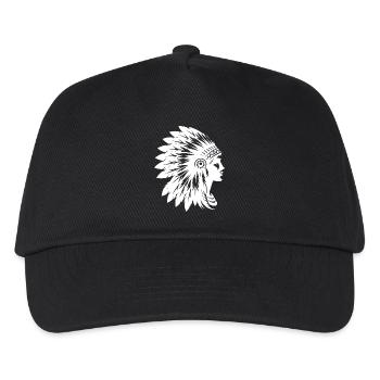Coiffe élégante avec visage de profil - Casquette de baseball Enfant - noir - Devant