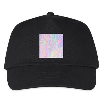 Iridescent Abstract Liquid Pastel Pattern - Kids’ Baseball Cap - black - Front