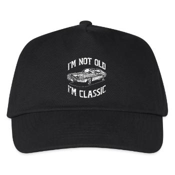 Ich bin nicht alt, ich bin ein Oldtimer-Veteran - Kinder Basecap - Schwarz - Vorne