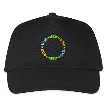 Be Kind Be True Be You Inspirierend Selbstliebe - Kinder Basecap - Schwarz - Vorne