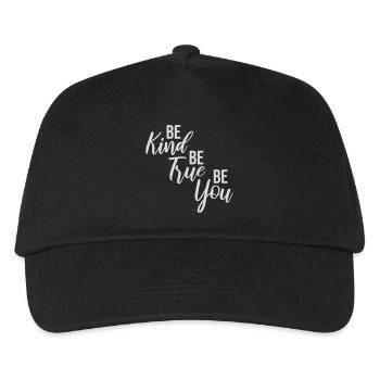 Be Kind Be True Be You Inspirierend Selbstliebe - Kinder Basecap - Schwarz - Vorne