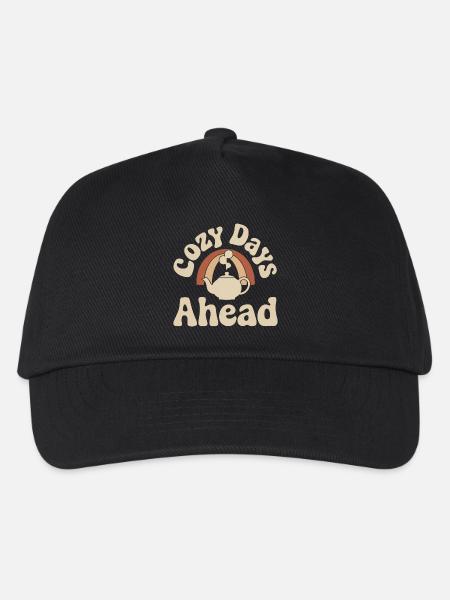 Cozy Days Ahead – Vintage Teekanne - Kinder Basecap - Schwarz