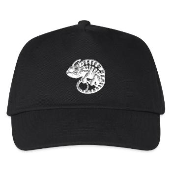 Cute chameleon in camouflage mode - Kids’ Baseball Cap - black - Front