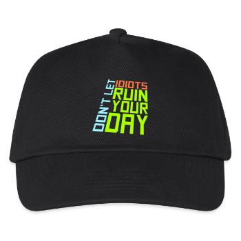 Don't Let Idiots Ruin Your Day Lustig Sarkastisch - Kinder Basecap - Schwarz - Vorne