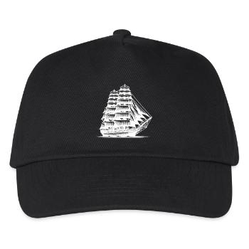 Vintage Segelschiff Träume Nostalgie pur - Kinder Basecap - Schwarz - Vorne