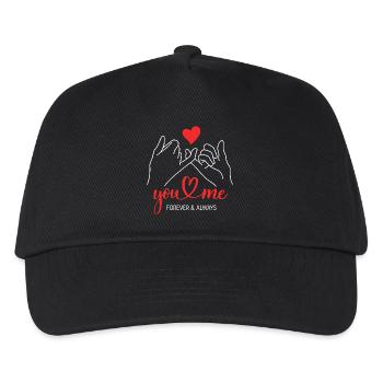 Du und ich lieben das Duo für immer - Kinder Basecap - Schwarz - Vorne
