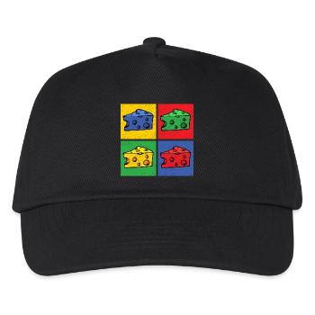 Cheese Pop Art Popart Cheese Piece Cheese Corner - Kids’ Baseball Cap - black - Front