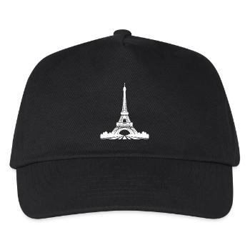 Eiffelturm - Die Seele von Paris – Stahl Schatten - Kinder Basecap - Schwarz - Vorne