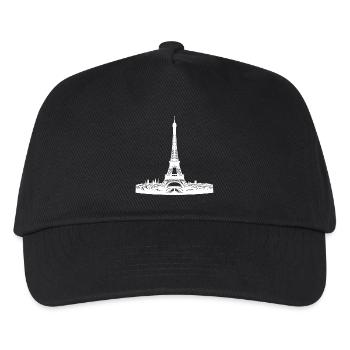 Französischer Blickfang Eiffelturm typisch Paris - Kinder Basecap - Schwarz - Vorne
