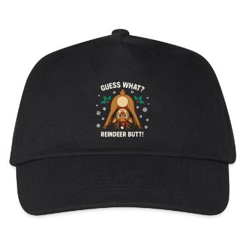 Devine quoi blague de Noël sur les fesses de renne - Casquette de baseball Enfant - noir - Devant