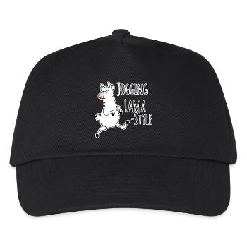 Jogging - Lama Style! Albern aber schnell! - Kinder Basecap - Schwarz - Vorne