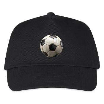 Retro Vintage Fussball :) - Kinder Basecap - Schwarz - Vorne