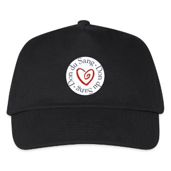 Blood Donation Heart Solidarity - Kids’ Baseball Cap - black - Front