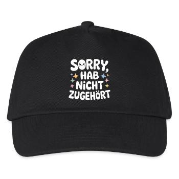 Sorry Hab Nicht Zugehört Abgelenkt Anti Social - Kinder Basecap - Schwarz - Vorne