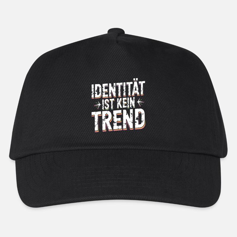 Identitet er ikke en trendudsagnsstolthed - Basecap til børn - sort
