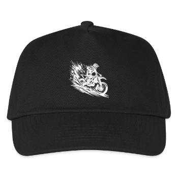 Gelände Maschine Matsch Hobby Motorsport - Kinder Basecap - Schwarz - Vorne