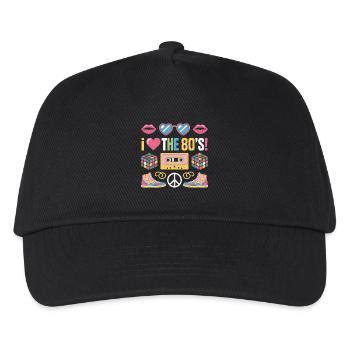 I love the 80s - Kinder Basecap - Schwarz - Vorne