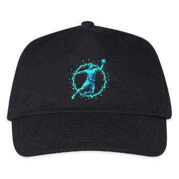 Handball Leidenschaft Hitze Training Geschenk - Kinder Basecap - Schwarz - Vorne