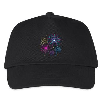 Fireworks New Year's Eve Design – Happy New Year - Kids’ Baseball Cap - black - Front