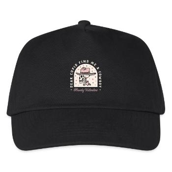 Valentinstags-lustige, alleinstehende Cowgirls-Cowboy-Zitat - Kinder Basecap - Schwarz - Vorne