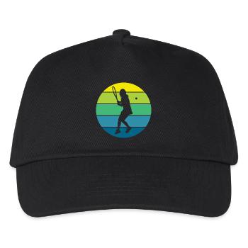 Tennis - Kinder Basecap - Schwarz - Vorne