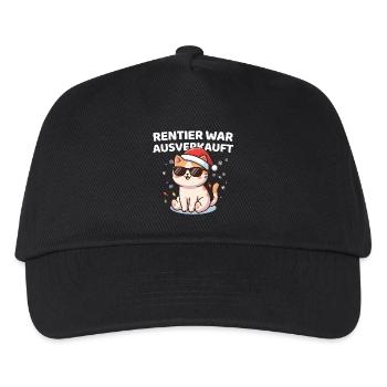 Reindeer was sold out Cat Christmas - Kids’ Baseball Cap - black - Front