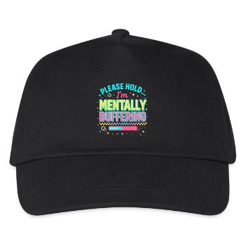 mentally buffering - Kids’ Baseball Cap - black - Front