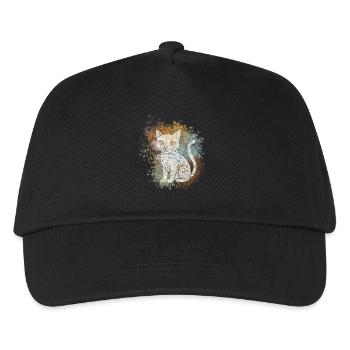 Zentangle Cat - Kids’ Baseball Cap - black - Front