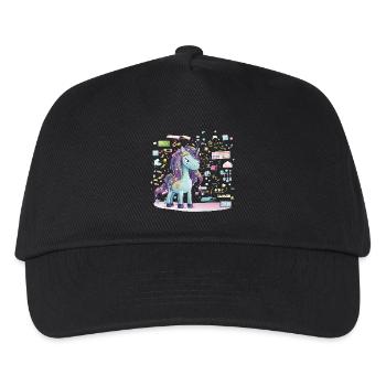 Unicorn Technology Spell Illustration - Kids’ Baseball Cap - black - Front