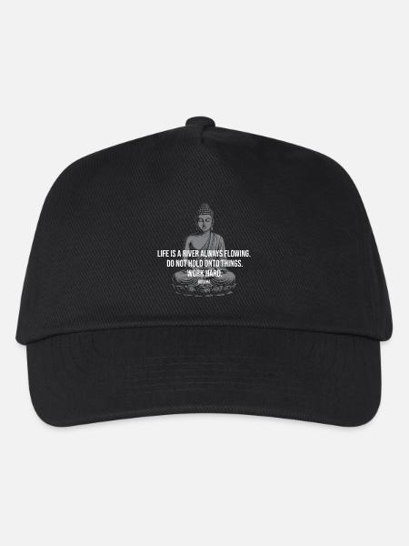 Fluss-Buddha-Zitat-Tee - Kinder Basecap - Schwarz