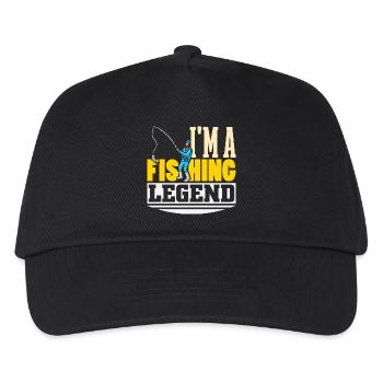 Fisherman Sport Fisherman Fishing Angler Saying - Kids’ Baseball Cap - black - Front