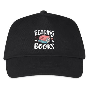 Bücher lesen - Kinder Basecap - Schwarz - Vorne